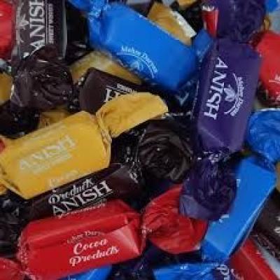 شکلات دوسرپیچ رنگی فله آنیش